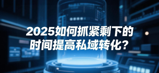 2025如何抓紧剩下的时间提高私域转化？