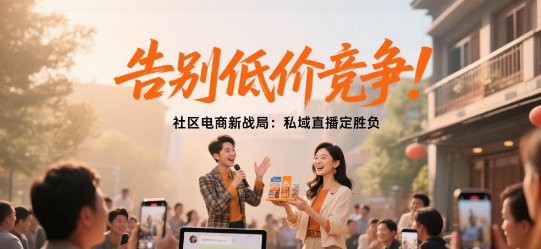 告别低价竞争！社区电商新战局：私域直播定胜负